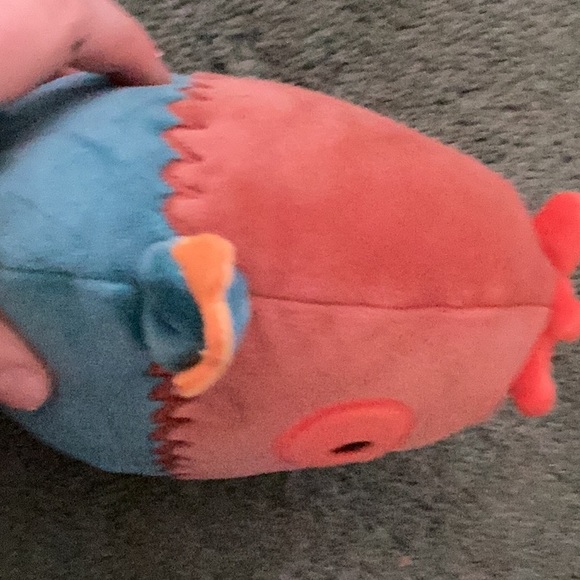 Plush Bird Toy for Small Pets - Blue and Brown - Picture 3 of 4